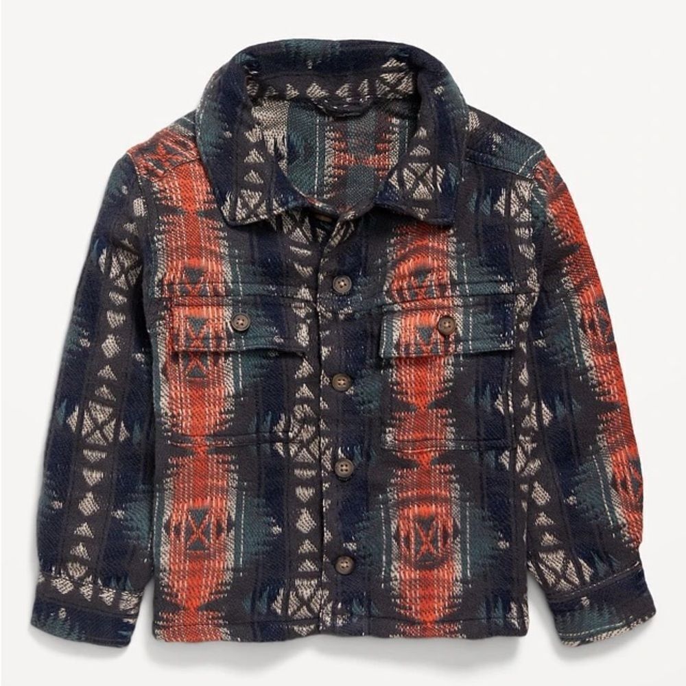 Printed Jacquard-Knit Shirt for Toddler Boys